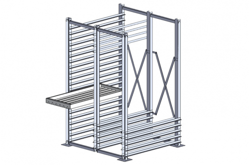 Core Tray Racking End Loading Impala 5 Trays